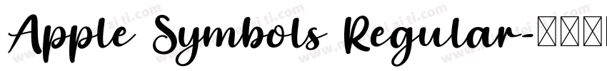 Apple Symbols Regular字体转换